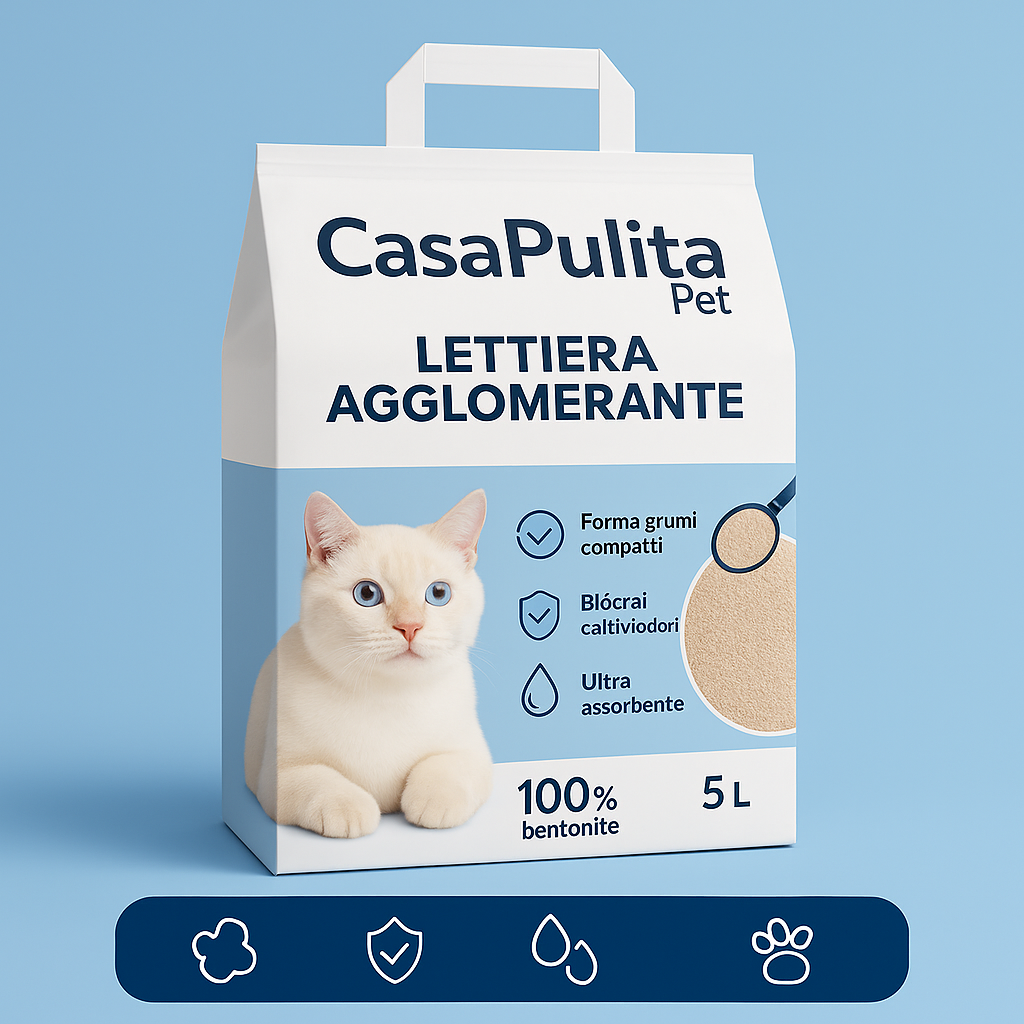 CasaPulita Pet — Lettiera Agglomerante in Bentonite 5 L