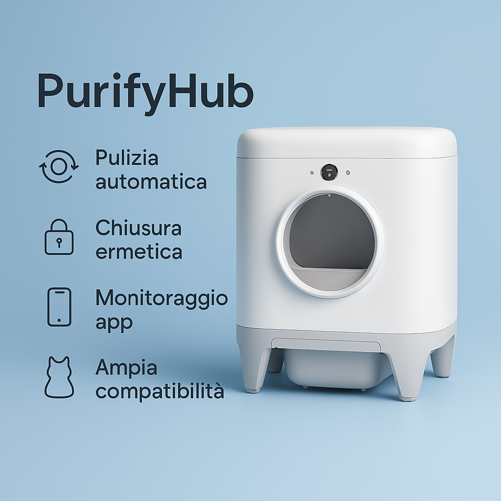 PurifyHub — Lettiera Autopulente Chiusa Smart