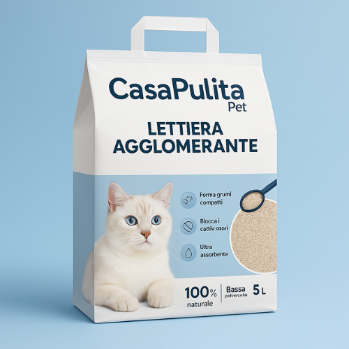 CasaPulita Pet — Lettiera Agglomerante in Bentonite 5 L